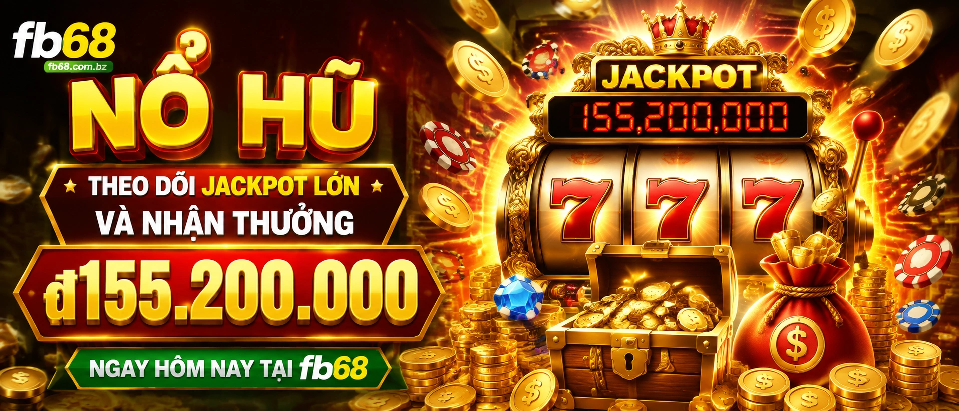 Giao diện Nổ Hũ trên fb68.com.bz với danh mục game đa dạng